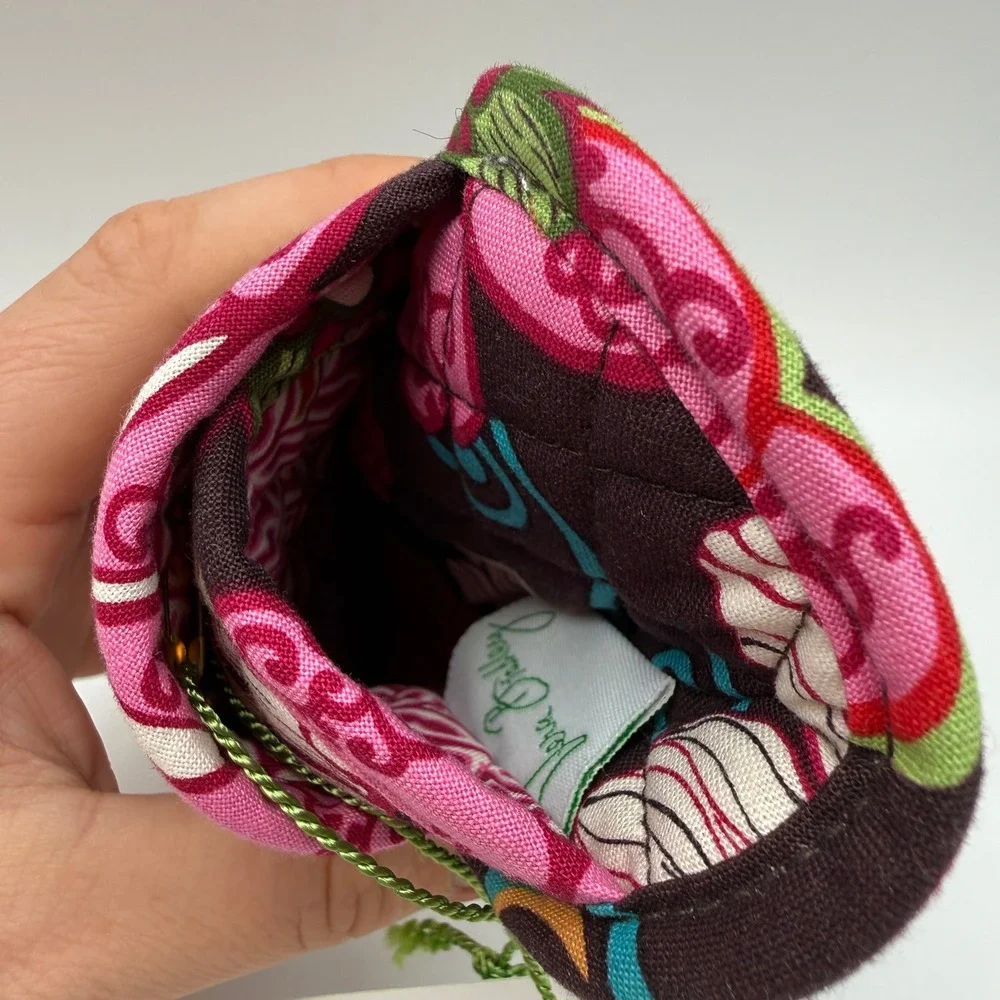 Vera Bradley Double Eye Case Womens Mod Floral Pink Quilted Cotton NWT